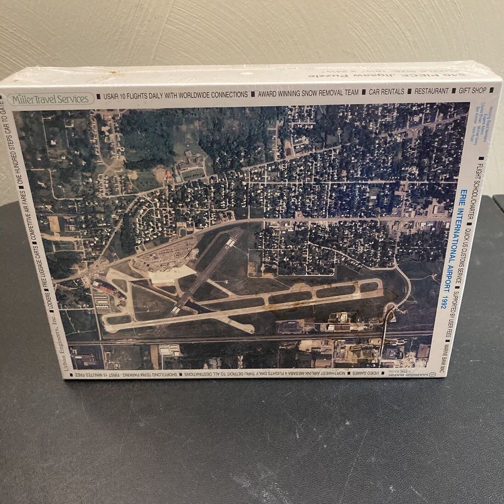 Erie International Airport Puzzle Miller Travel Urban Engineers USAIR Rare‎ 1992